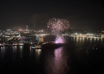 VÍDEO | Las imágenes más espectaculares de la Noche de Fuegos desde el aire
