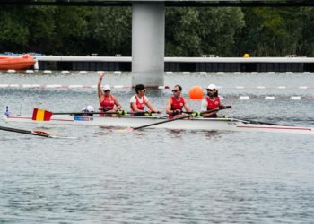 La remera asturiana Verónica Rodríguez logra un tercer puesto en la final B de PR3 Mixto con timonel