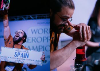 Rufus, el gijonés adoptivo que triunfa en el Campeonato Mundial de café filtrado, explica sus trucos