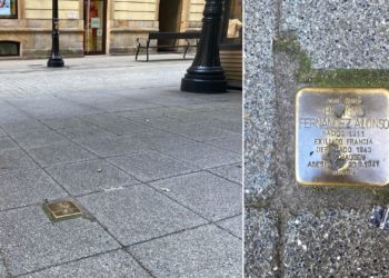Dos de los ‘Stolpersteine’ en homenaje a las víctimas del nazismo de Gijón han sido vandalizados