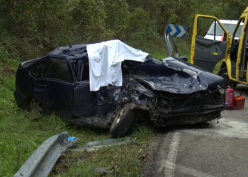 Muere el conductor de un coche en Tineo tras colisionar con un un autobús
