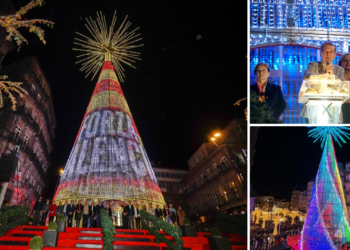 Una empresa gijonesa artífice de la «mayor Navidad de España», la de Vigo
