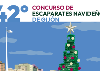 Flores, color y mucho Papá Noel: arranca el 42º Concurso Navideño de Escaparates de Gijón