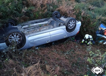 Herida una mujer que viajaba como acompañante de un vehículo en Villaviciosa