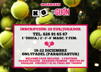 Ya puedes inscribirte al Torneo de Navidad miGijón – KO Dry Aged Burger de pádel