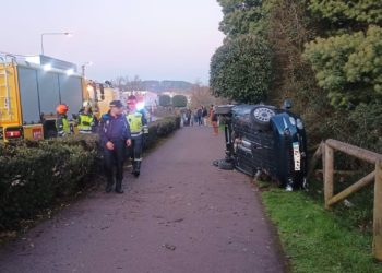 Una colisión entre dos turismos en La Morgal se salda con dos personas heridas
