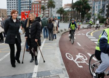 Gijón abre el renovado carril-bici de Rodríguez San Pedro y prepara una actuación similar en Torcuato Fernández Miranda