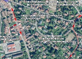 Las obras en el colector del Peñafrancia forzarán cambios de tráfico en La Guía a partir del martes