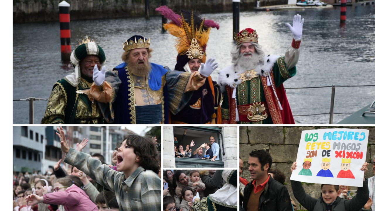 GALERÍA | Las mejores fotos de la llegada de los Reyes Magos a Gijón ...