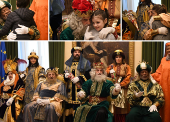 Emocionante recepción de los Reyes Magos a los niños de Gijón en el Ayuntamiento