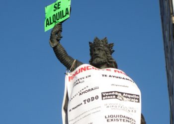 Pelayo 2009: ‘Se alquila a buen precio estatua de Pelayo’