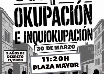 Protesta contra la inquiocupación y el decreto 11/2020: «Tenemos que unirnos, propietarios e inquilinos, por leyes justas»