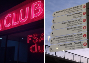 Luces de neón y pique de jóvenes entre PSOE y PP a cuenta de la cartelería en Gijón