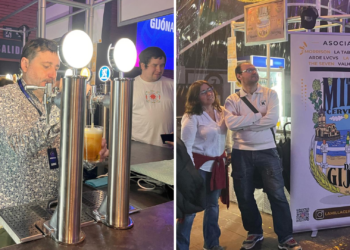Largas colas en La Milla Cervecera durante el estreno de la Muestra de la Cerveza de Gijón