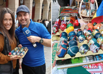 Los Huevos de Pascua que unen Asturias y Transilvania llegan a Langreo tras su éxito en Gijón