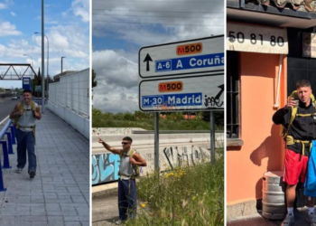 467 kilómetros andando hasta volver a casa: el gijonés Enol emprende viaje desde Madrid