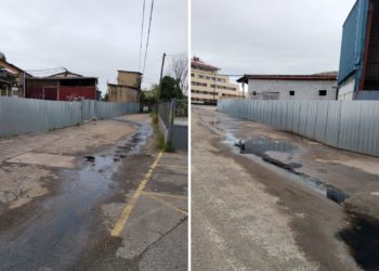 Alarma en Santa Bárbara: un «líquido negruzco» mana de la nave de Vauste, en fase plena de demolición