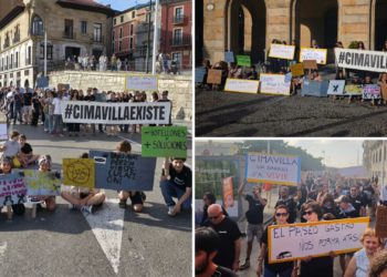 «¡El botellón, en casa de Moriyón!»: Cimavilla se echa a las calles para formar pantalla conta el ‘Paseo Gastro’