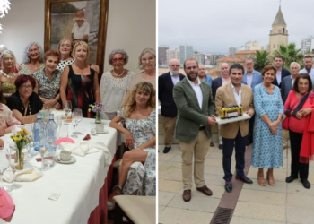 La peña taurina Cocheras y las socias de la José Tomás se reunieron como antesala de la Feria de Begoña