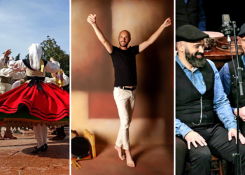 Pau Santirso lleva’l baille y la pandereta per toa Asturies: «Respígome en clase al ver a 40 persones disfrutando del folclor»