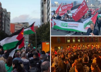 Primero fueron los estudiantes; después, Gijón: la ciudad visibiliza su solidaridad con la causa de Gaza