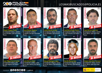 La Policía pide colaboración ciudadana para encontrar a los 10 fugitivos más buscados en España