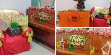 Magia navideña… Con un toquecito reivindicativo: la sede vecinal de La Calzada recupera su decoración