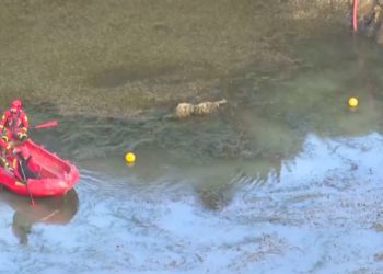Sale a la superficie uno de los dos coches sumergidos en la balsa de Berbes, en el que podrían estar María Trinidad y Beatriz