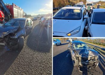 Sol, hielo y mala suerte: la receta de la colisión múltiple ocurrida este lunes en la A-63