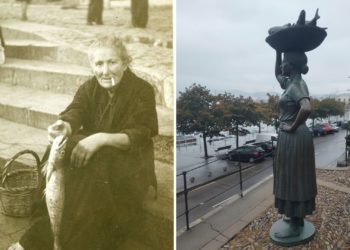 «Creí que no llegaría a verla en vida», celebra Tina Iglesias, impulsora de la escultura en honor a las pescaderas de Cimavilla