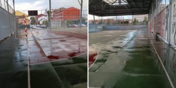 Suspendido otro partido en El Lauredal por la falta de agarre de la pista: «Entre la lluvia y la contaminación no es fácil mantener la vertical»