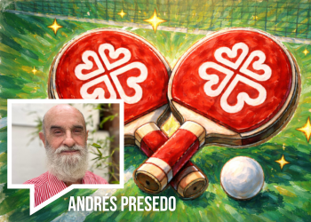 La mesa de ping-pong y la pelota de Cáritas