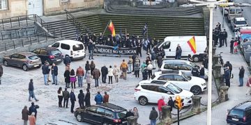 Brecha entre neonazis y simpatizantes durante la concentración ante el ‘Simancas’: «No lo ensuciéis»