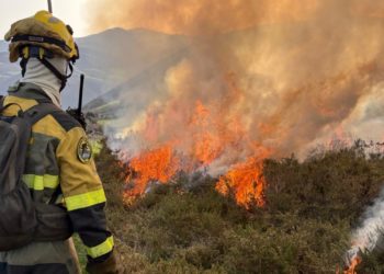 La situación mejora en Asturias: ninguno de los cinco incendios que siguen ardiendo hoy está activo