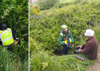 Localizan en Pinos Altos al hombre que había caído en un agujero en Castrillón