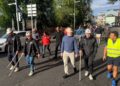 Con ampollas, rozaduras, tendinitis… Y buen ánimo: los minero de la Miura prosiguen su avance hacia Oviedo