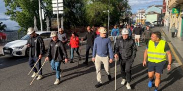 Con ampollas, rozaduras, tendinitis… Y buen ánimo: los minero de la Miura prosiguen su avance hacia Oviedo