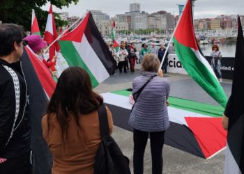 El nuevo secuestro de la Sumud Flotilla por Israel reactiva en Gijón la solidaridad con Gaza y Palestina