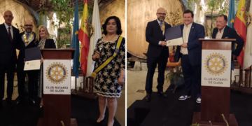 Virginia García y Marcos Morán recogen en Villa María sus Paul Harris Fellow