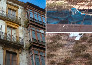 Alarma por el abandono de una joya arquitectónica protegida en pleno centro de Gijón