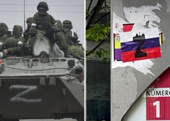 ¿Recuerdan la ‘Z’ lucida por las tropas rusas al atacar Ucrania? Pues ha llegado a Gijón… Y no está gustando