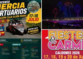 PLANES | Drone Show Festival, Descenso de Inercia en Portuarios, Fiestas del Carmen y mucho más