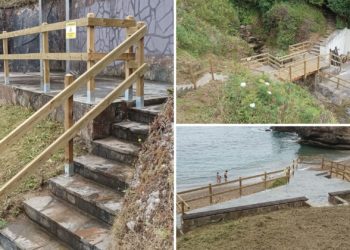 Más accesible y con un plus de seguridad: la playa de Estaño estrena pasarelas y vallado en pleno verano
