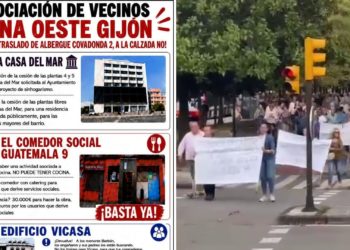 Los críticos con el realojo del Albergue Covadonga en La Calzada vuelven a las calles del barrio