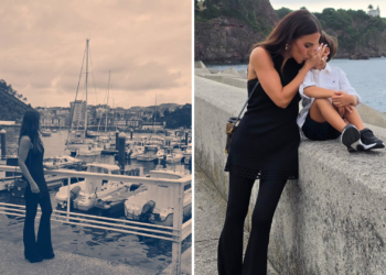 Paula Echevarría se recupera en Candás del dolor por la pérdida de su padre: paseo de negro por el puerto