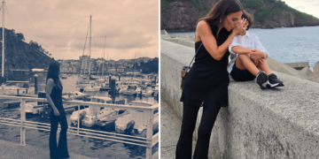 Paula Echevarría se recupera en Candás del dolor por la pérdida de su padre: paseo de negro por el puerto