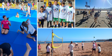 Siete clubes, cientos de niños y una playa: así fue la jornada que unió a toda la zona Oeste de Gijón