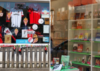 El Sporting desata la locura en los escaparates de Gijón: estos son los comercios que han arrasado