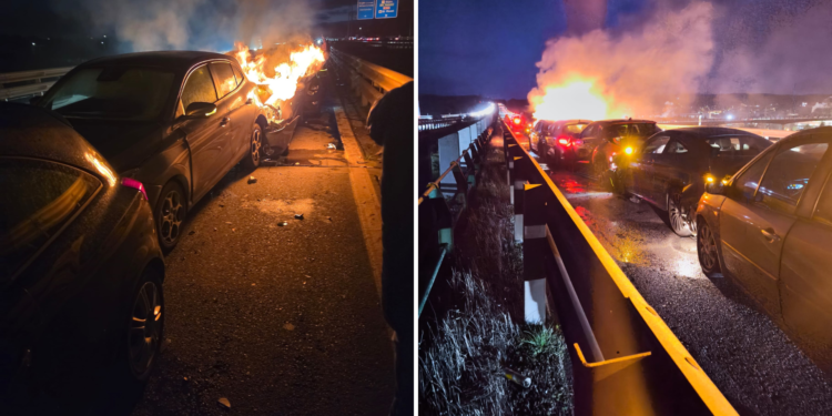Un testimonio del accidente múltiple en la A-8: «La mayoría de coches quedaron siniestro total»