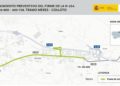 Cuatro semanas de cortes nocturnos entre Meres y Colloto: la N-634 y la A-64, afectadas por las obras